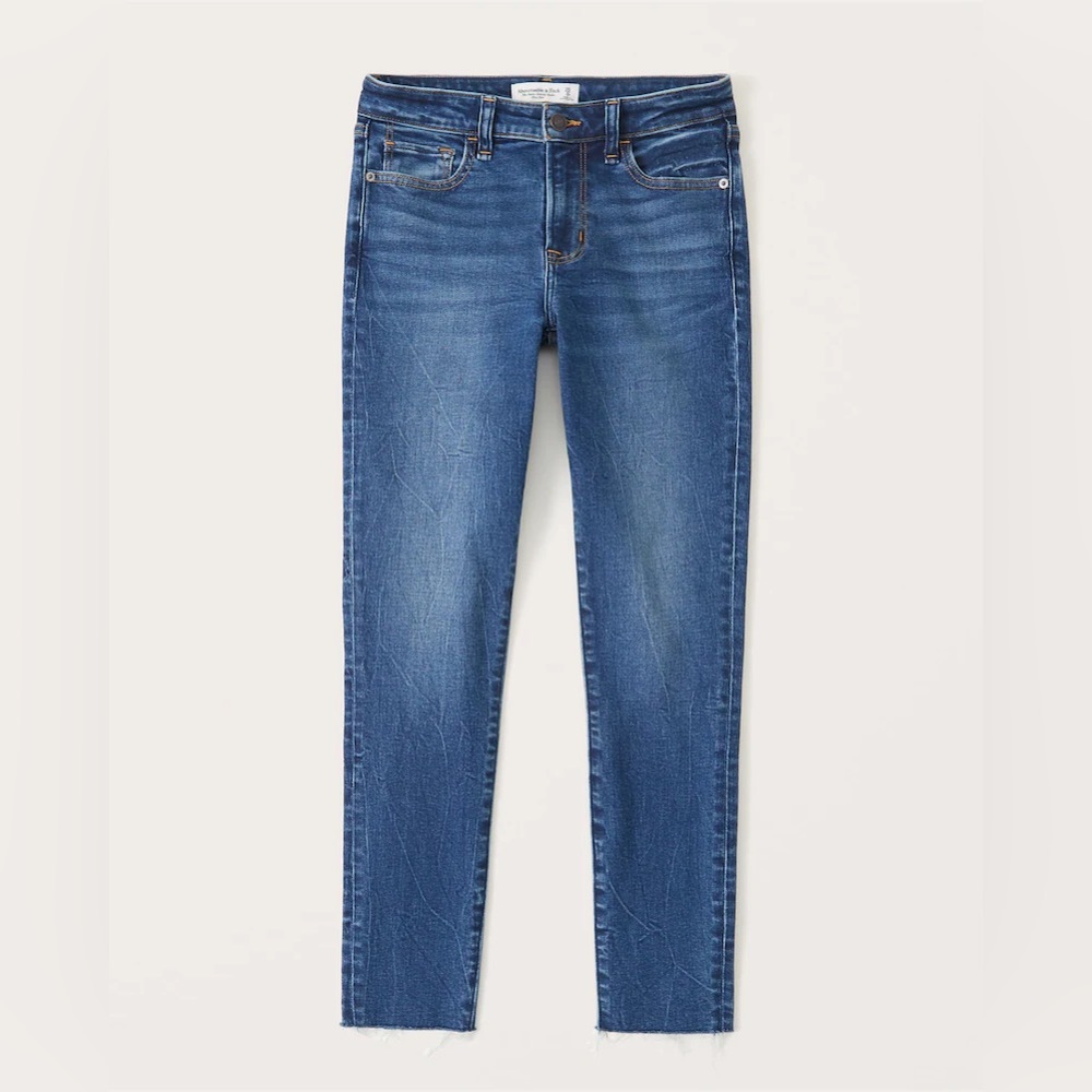 Abercrombie & Fitch Mid-Rise Super Skinny Jeans Size 0 Short